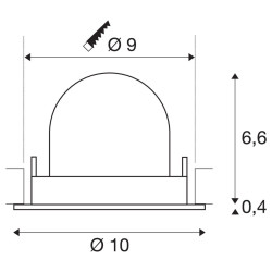 NUMINOS® GIMBLE S, encastré de plafond int, 20°, blanc/noir, LED, 8,6W, 3000K