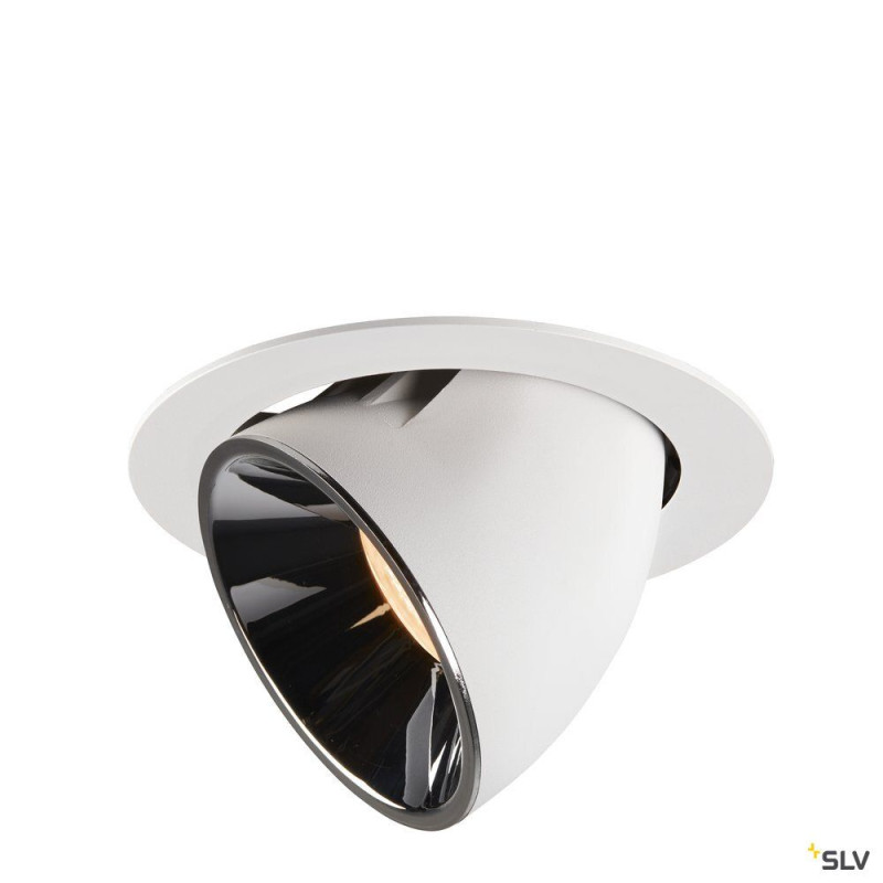 NUMINOS® GIMBLE XL, encastré plafond int, 40°, blanc/chrome, LED, 37,4W, 2700K