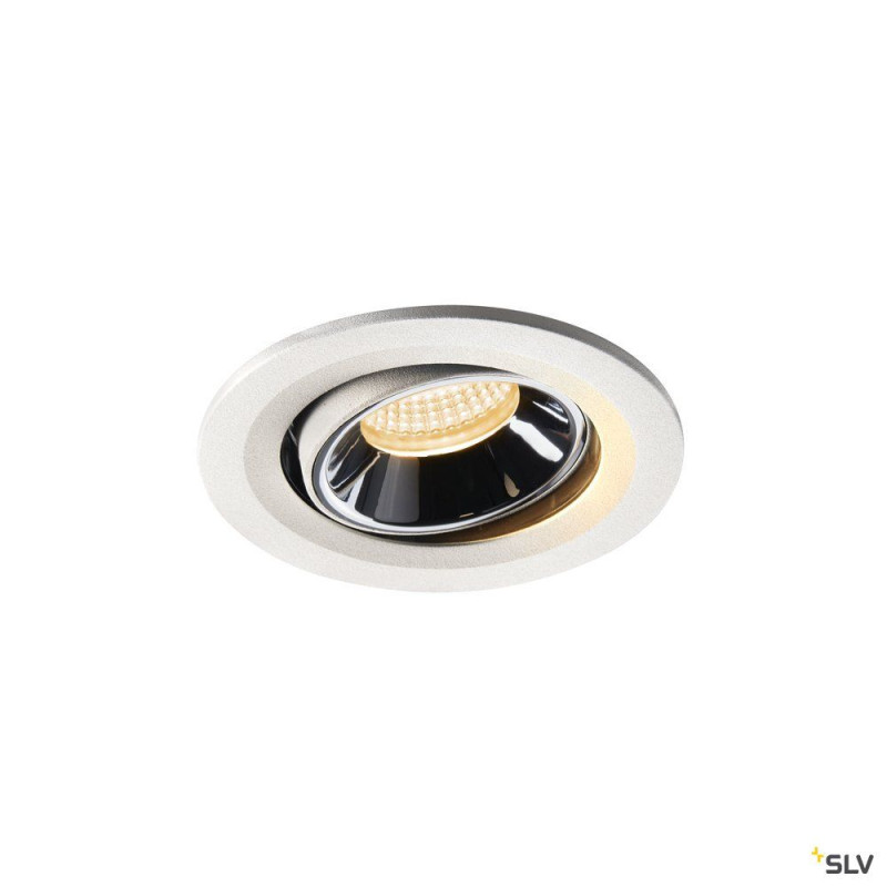 NUMINOS® MOVE S, encastré plafond orientable, 20°, blanc/chrome, LED 8,6W 2700K