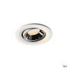 NUMINOS® MOVE S, encastré plafond orientable, 20°, blanc/chrome, LED 8,6W 3000K