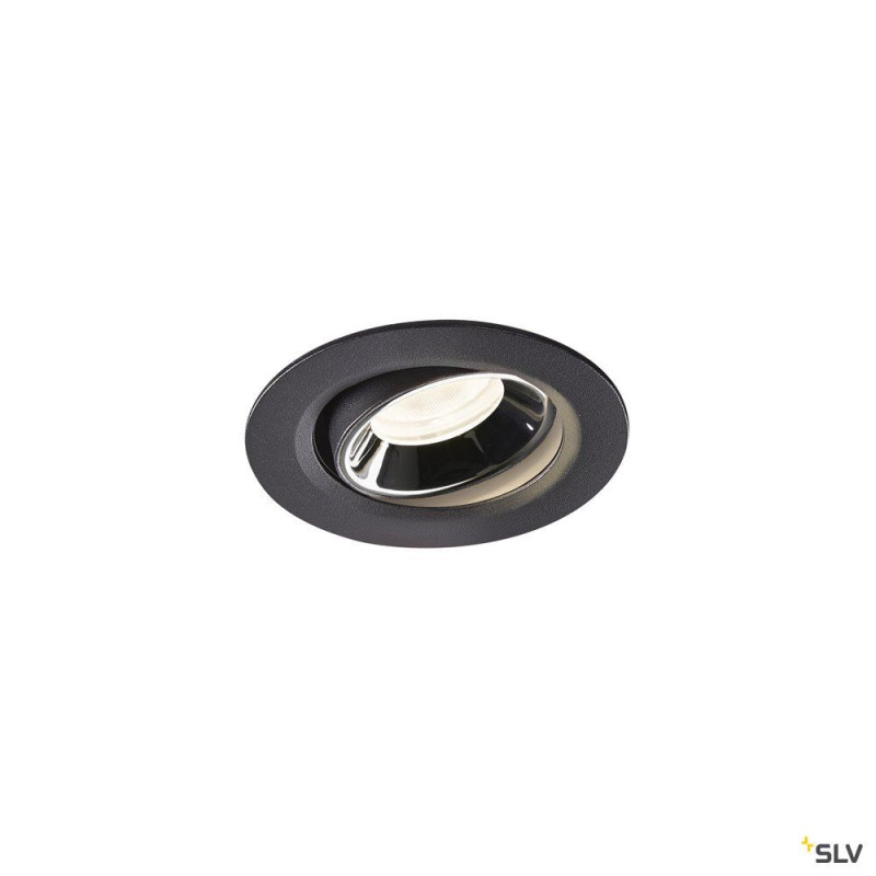 NUMINOS® MOVE XS, encastré plafond orientable, 20°, noir/chrome, LED, 7W, 4000K