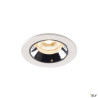 NUMINOS® XS, encastré plafond int, 20°, blanc/chrome, LED, 7W, 2700K, IP20/IP44