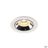 NUMINOS® XS, encastré plafond int, 20°, blanc/chrome, LED, 7W, 3000K, IP20/IP44