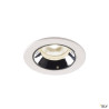 NUMINOS® XS, encastré plafond int, 40°, blanc/chrome, LED, 7W, 4000K, IP20/IP44
