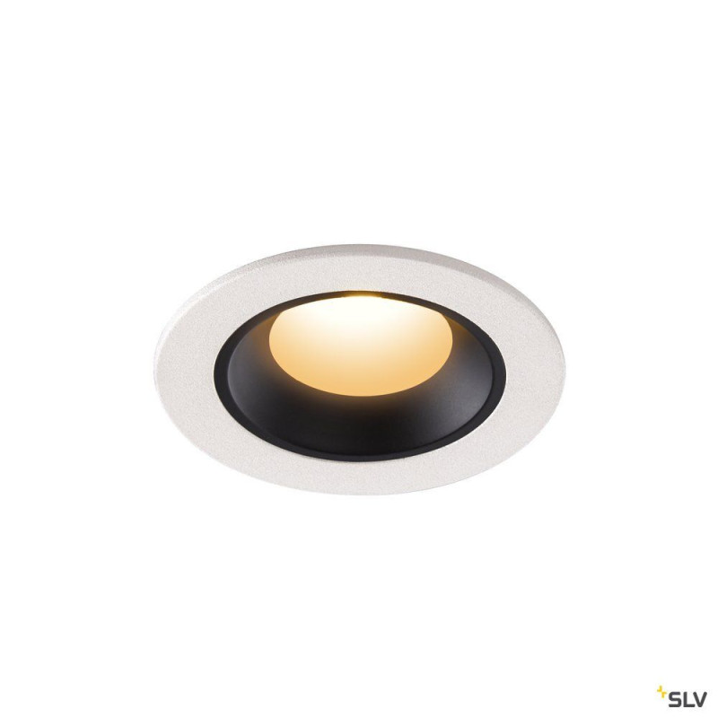 NUMINOS® XS, encastré de plafond int, 20°, blanc/noir, LED, 7W, 2700K, IP20/IP44