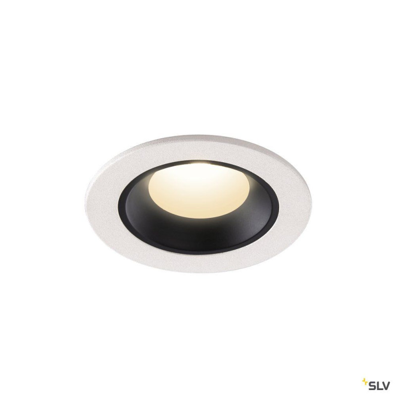 NUMINOS® XS, encastré de plafond int, 55°, blanc/noir, LED, 7W, 4000K, IP20/IP44