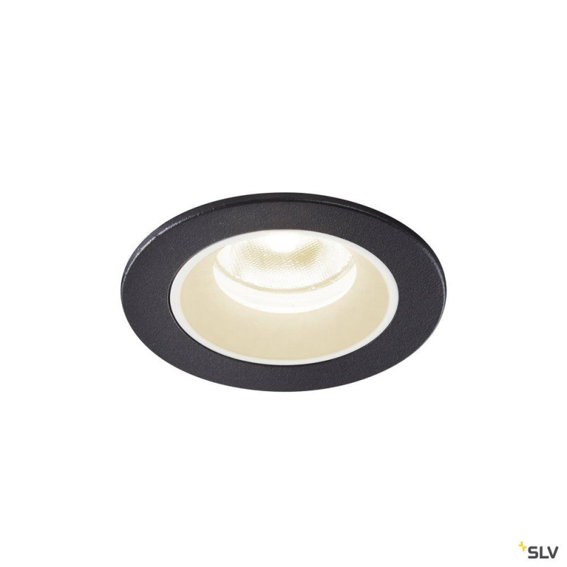 NUMINOS® XS, encastré de plafond int, 20°, noir/blanc, LED, 7W, 4000K, IP20/IP44
