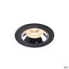 NUMINOS® XS, encastré plafond int, 20°, noir/chrome, LED, 7W, 2700K, IP20/IP44