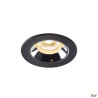 NUMINOS® XS, encastré plafond int, 55°, noir/chrome, LED, 7W, 3000K, IP20/IP44