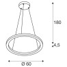 ONE 60, suspension, up/down laiton LED 24W 2700/3000, interrupteur CCT, variable