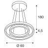 ONE DOUBLE, suspension, up/down laiton LED 35W 2700/3000K inter CCT, variable