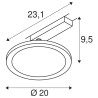 PANEL TRACK, spot pour rail 1 allumage intérieur, rond, blanc, LED, 18W, 3000K