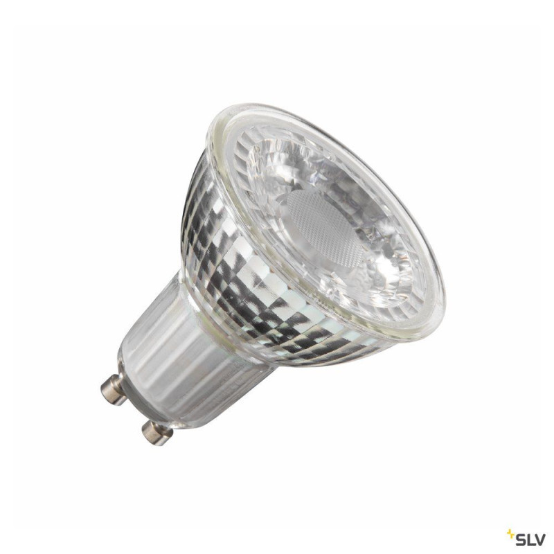 Source LED QPAR51, GU10, argent, 6W, 2200-2700K, Dim to warm