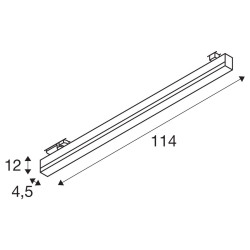 SIGHT TRACK, spot rail 3 all, noir LED 39W 3000/4000K interr CCT, variable Dali
