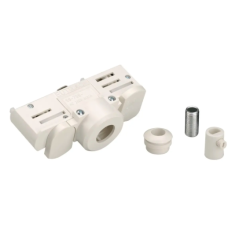 Adaptateur rail 3 allumages pour suspensions, intérieur, blanc
