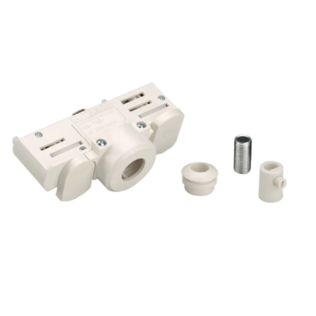 Adaptateur rail 3 allumages pour suspensions, intérieur, blanc