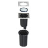 Dasar exact gu10, carre, collerette inox 316, pot d'encastrement incl.
