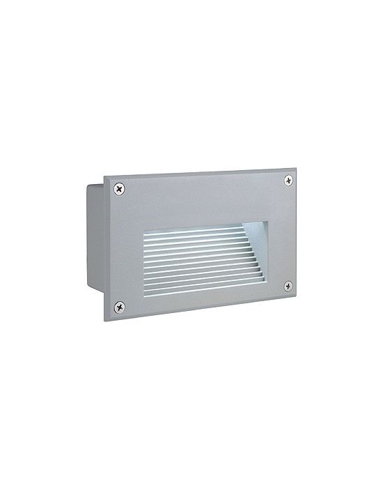 Brick 18 led, applique, gris argent, led blanc chaud