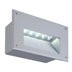 Brick 18 led, applique, gris argent, led blanc chaud