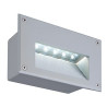 Brick 18 led, applique, gris argent, led blanc chaud