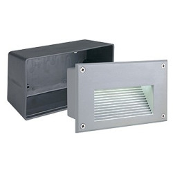 Brick 18 led, applique, gris argent, led blanc chaud