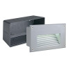Brick 18 led, applique, gris argent, led blanc chaud