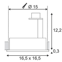 SPOT CARRE NEW TRIA I ES111 - ENCASTRE BLANC MAT 