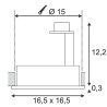 SPOT CARRE NEW TRIA I ES111 - ENCASTRE BLANC MAT 
