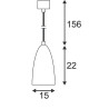 suspension Tonga IV diffuseur ceramique avec patere blanc