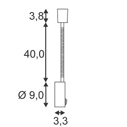 Dio flex plate gu10, applique, chrome, 50w max.
