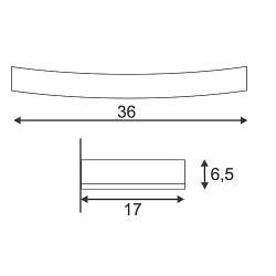 Gl 102 curve, applique blanche en plâtre, r7s 78mm, max. 100w