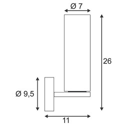 WL 106, applique intérieure, simple, chrome, E14, 40W max