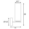 WL 106, applique intérieure, simple, chrome, E14, 40W max