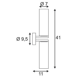 WL 106, applique intérieure, double, chrome, E14, 2x 40W max