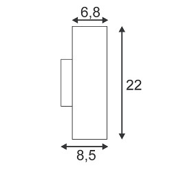 Applique blanche Enola b up/down, gu10, 50w max.