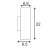 Applique blanche Enola b up/down, gu10, 50w max.