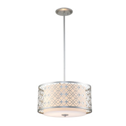 Ziggy Suspension Médium 2 Lumières - Lacqué Argenté