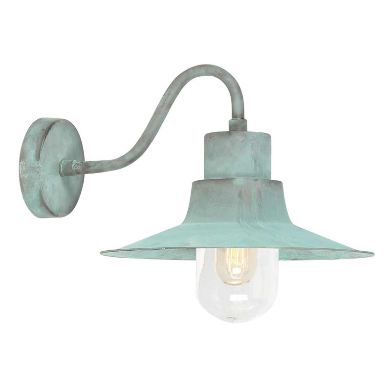Lanterne murale Sheldon 1 lumière - Vert-de-gris