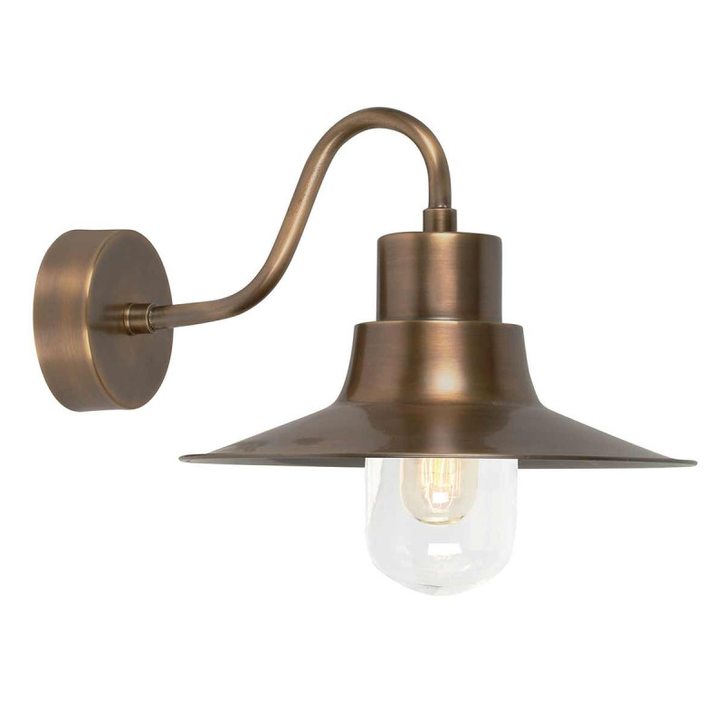 Lanterne murale Sheldon 1 lumière - Laiton vieilli