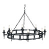 Lustre Saxon 8 lumières - Noir