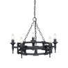 Lustre Saxon 5 lumières - Noir