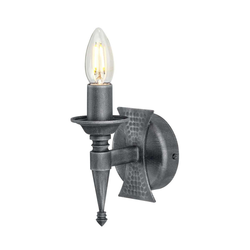 Applique murale Saxon 1 lumière - Noir/Argent