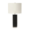 Ripple Lampe à poser 1 Lumière - Noir avec Abat-Jour Blanc
