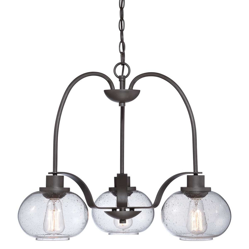 Lustre Trilogy 3 lumières - Bronze ancien