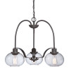 Lustre Trilogy 3 lumières - Bronze ancien