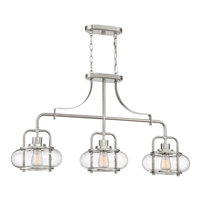 Suspension îlot Trilogy 3 lumières - Nickel brossé