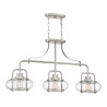 Suspension îlot Trilogy 3 lumières - Nickel brossé