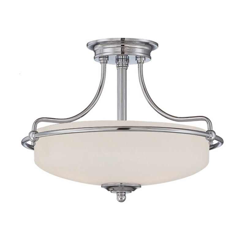 Semi-plafonnier Griffin 3 lumières - Chrome poli