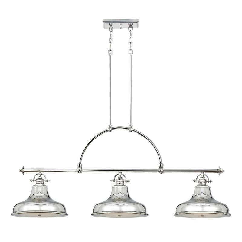 Luminaire îlot Emery 3 lumières - Argent impérial