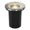 Spot encastrable extérieur inox 316, Dasar exact gu10, rond avec collerette et pot d'encastrement